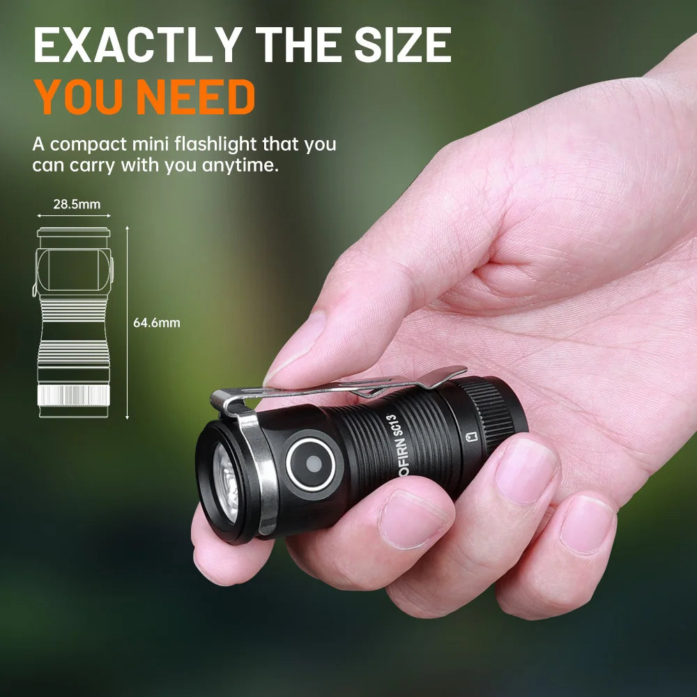 Sofirn Mini SC13 SST40 LED 1300lm Tactical Flashlight