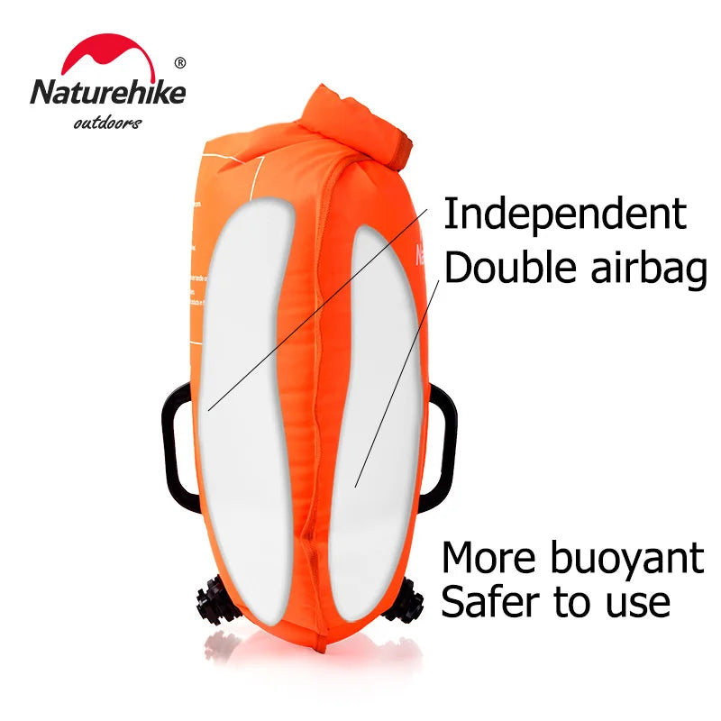 Inflatable Waterproof Swimming Buoy Dry Bag 28L With Adjustable Belt