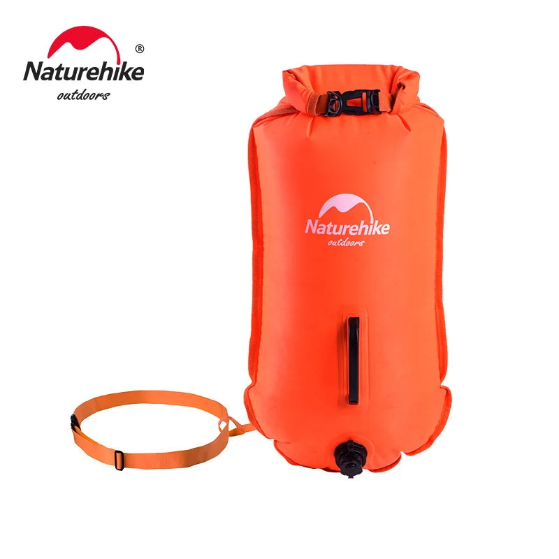Inflatable Waterproof Swimming Buoy Dry Bag 28L With Adjustable Belt
