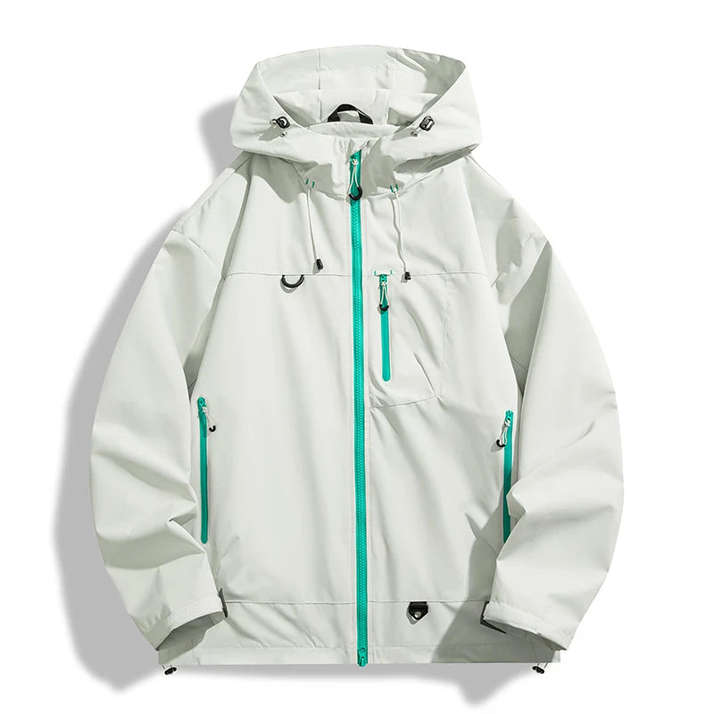 Unisex Waterproof Hooded Windbreaker Jacket For Hiking And Outdoor
