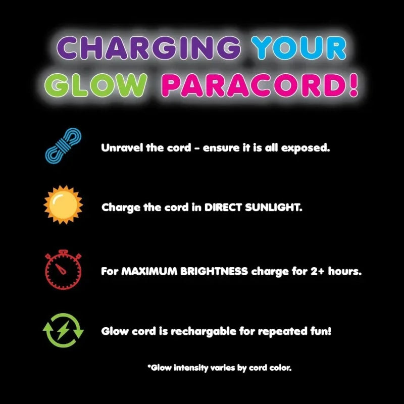 Luminous 9 Strand Nylon Paracord 550 Glow Survival Cord