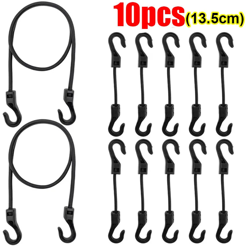 Stretchable Bungee Cord With Hook Nylon Elastic Rope For Camping