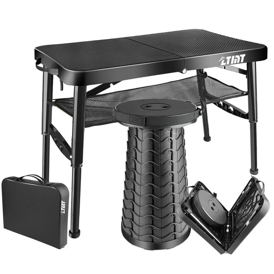 XIUWO Folding Table And Stool Portable For Camping