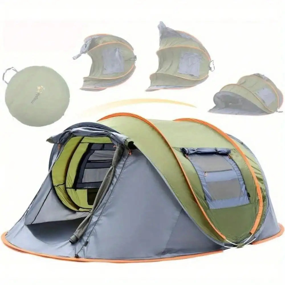 Camping Tent 4-Person Easy Pop Up With 2 Doors UPF50Plus