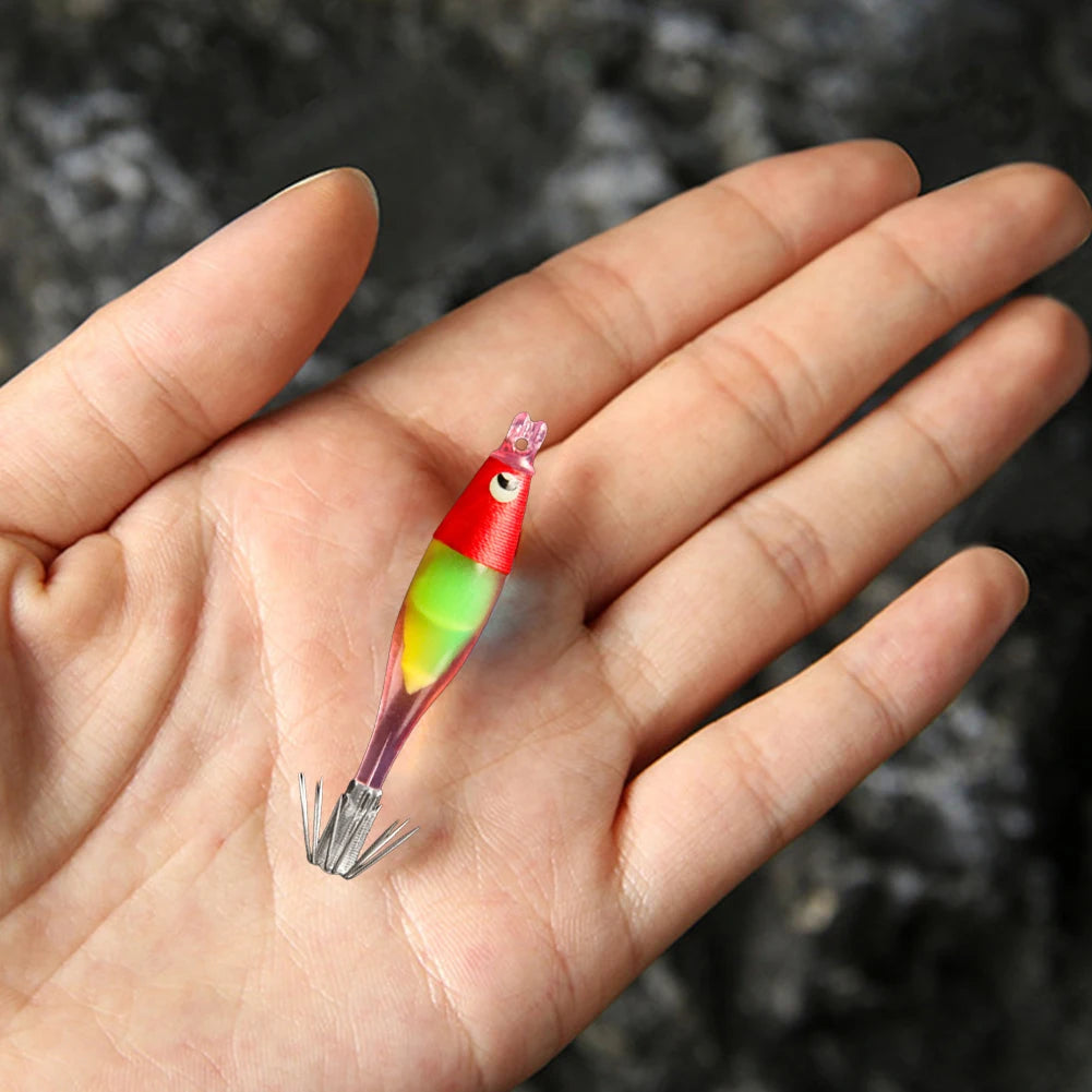Luminous UV Blowing Tube Squid Jig Lure Sea Fishing