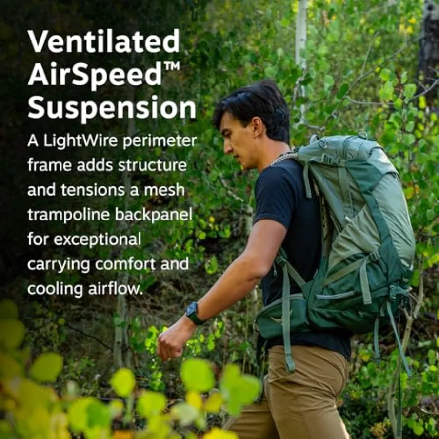 Stratos Hiking Backpack With Rain Cover For Lightweight Travel