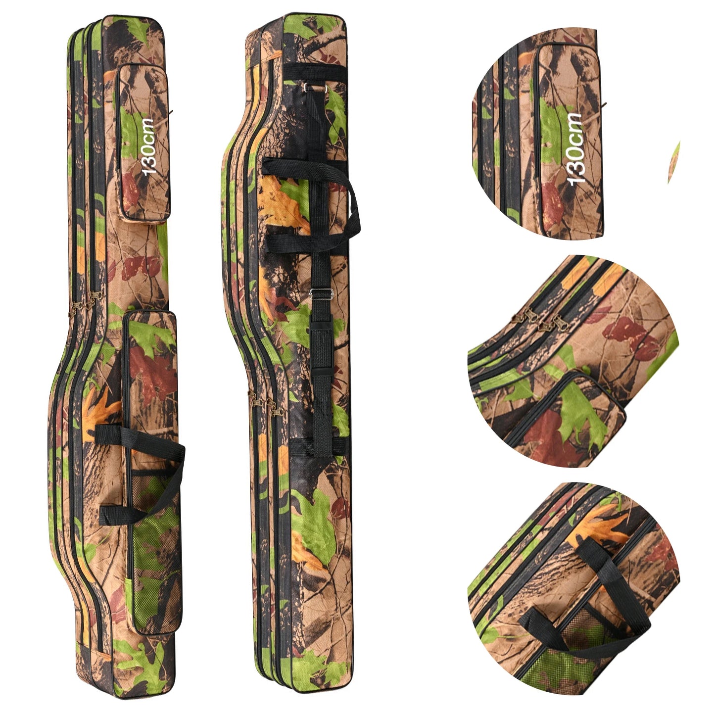 Fishing Pole Storage Bag Waterproof Oxford Tackle Case Large Capacity