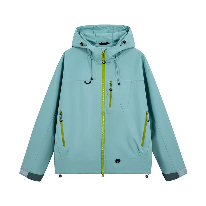 Unisex Waterproof Hooded Windbreaker Jacket For Hiking And Outdoor