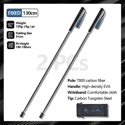 OKHEALINGCN Carbon Fiber Hiking Poles 2 Pack Telescopic Lightweight
