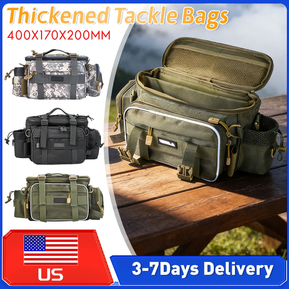 VAKIND Thickened Fishing Tackle Bags Large Capacity Organizer