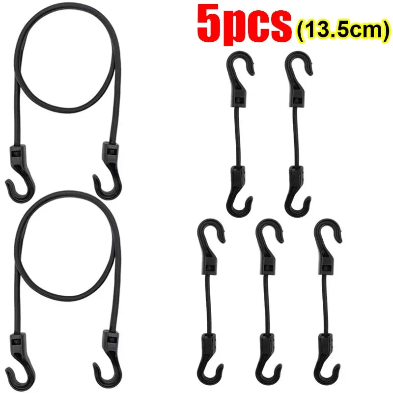 Stretchable Bungee Cord With Hook Nylon Elastic Rope For Camping