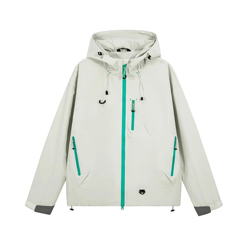 Unisex Waterproof Hooded Windbreaker Jacket For Hiking And Outdoor