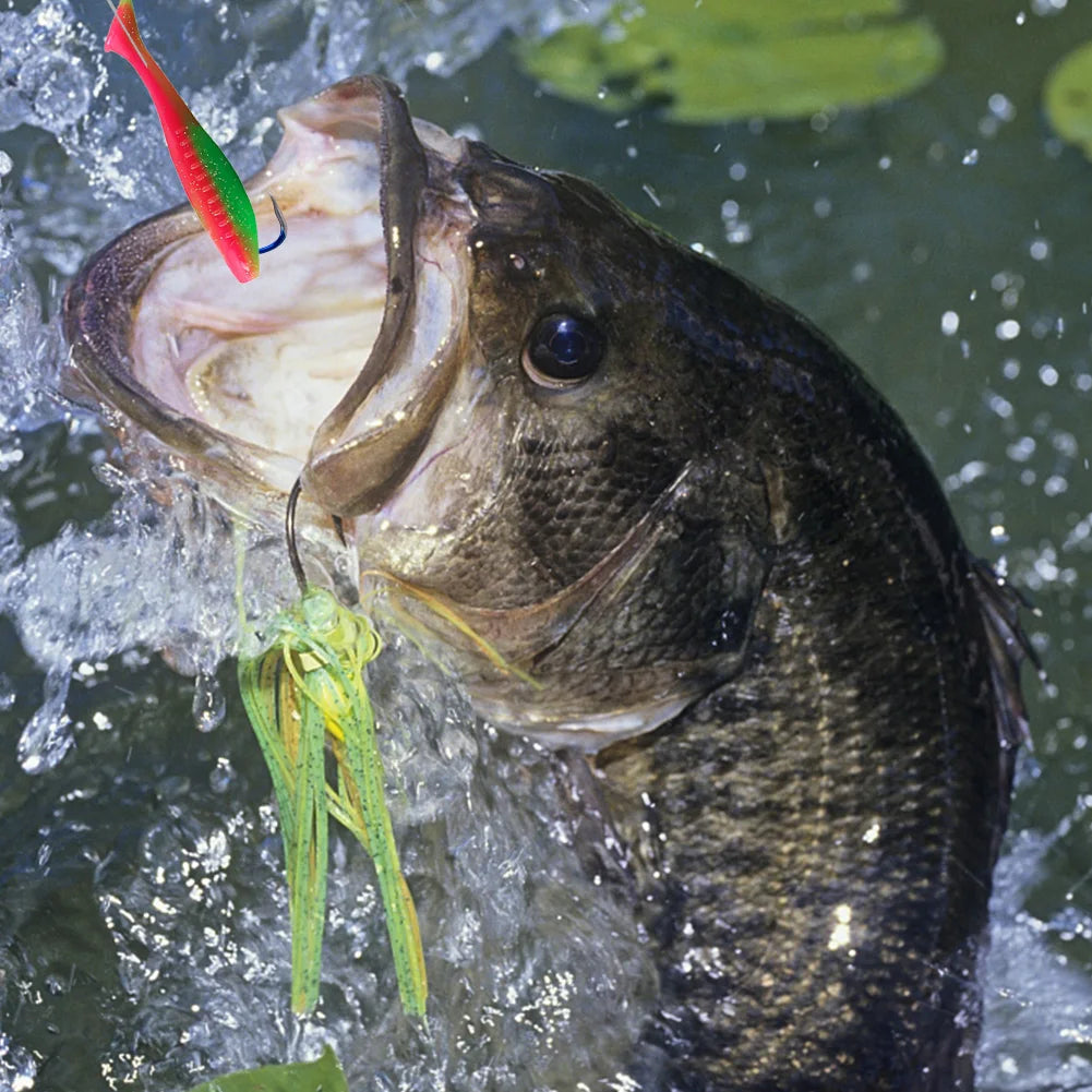 Five Pieces T Tail Soft Lures Swimbaits For Bass Fishing