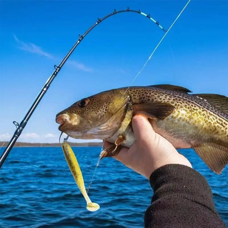 Soft Fishing Lures Kit 90 Pcs Paddle Tail Swimbaits For Bass Walleye Crappie