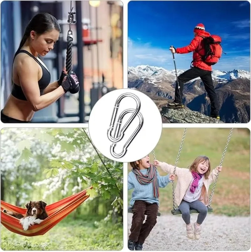Alloy Carabiner Survival Gear Mountaineering Hook Outdoor Keychain