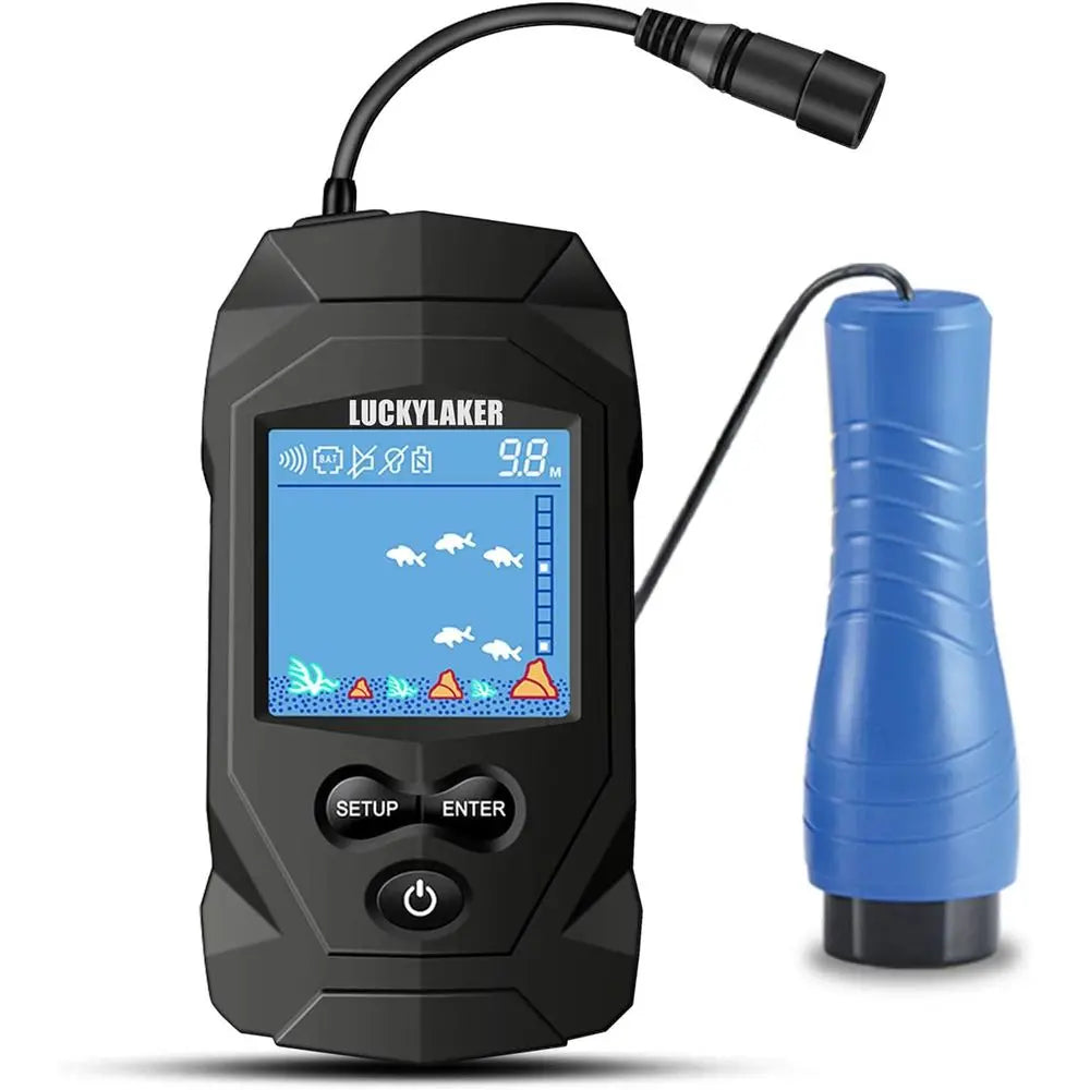 Ice Fishing Handheld Fish Finder with LCD Display and Transducer