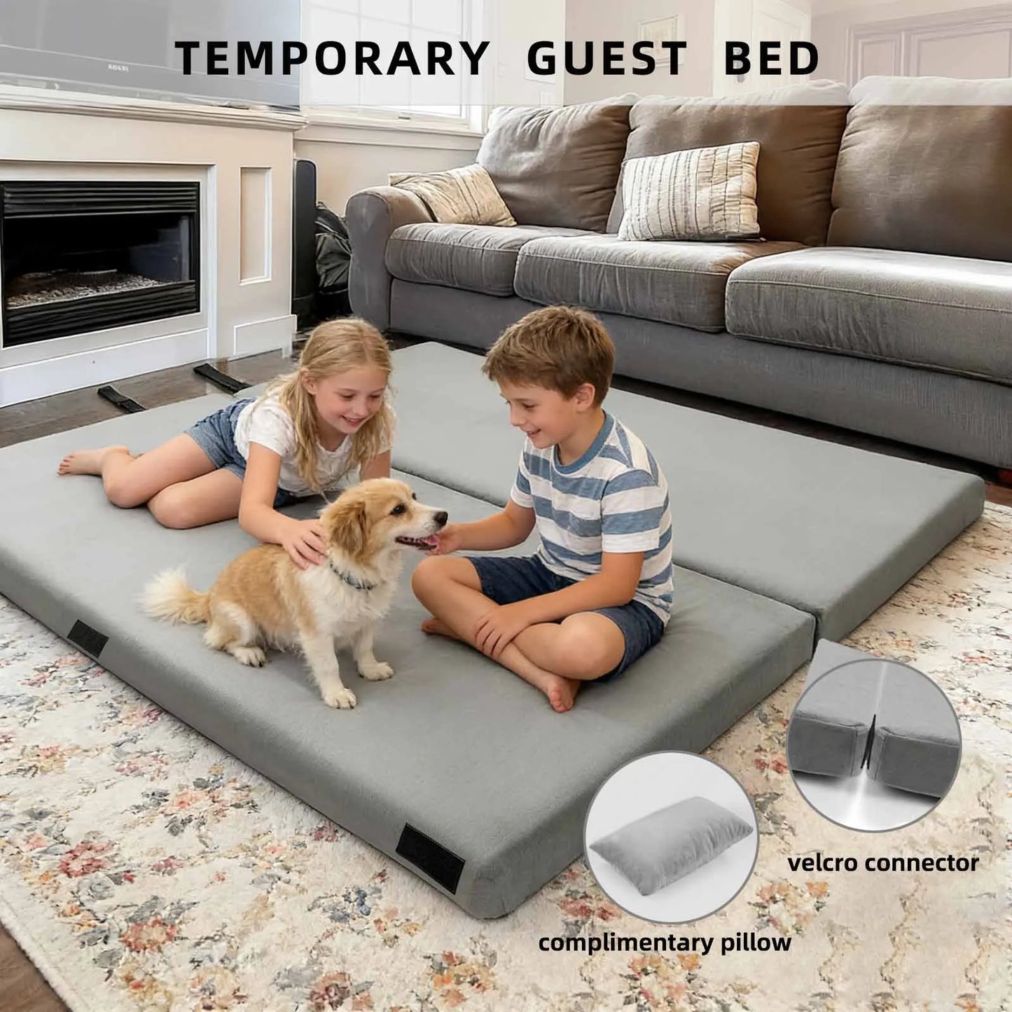 Memory Foam Camping Mattress Portable Roll Up Sleeping Pad