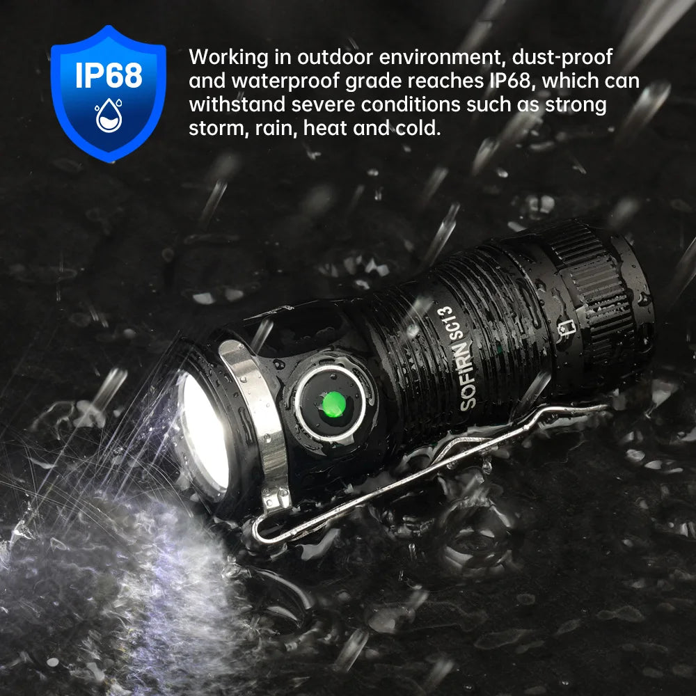 Sofirn Mini SC13 SST40 LED 1300lm Tactical Flashlight