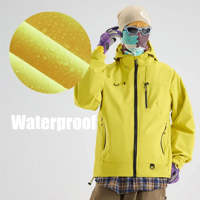 Unisex Waterproof Hooded Windbreaker Jacket For Hiking And Outdoor