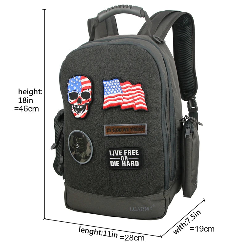 LQARMY Outdoor Tactical Backpack Military Laptop Bag