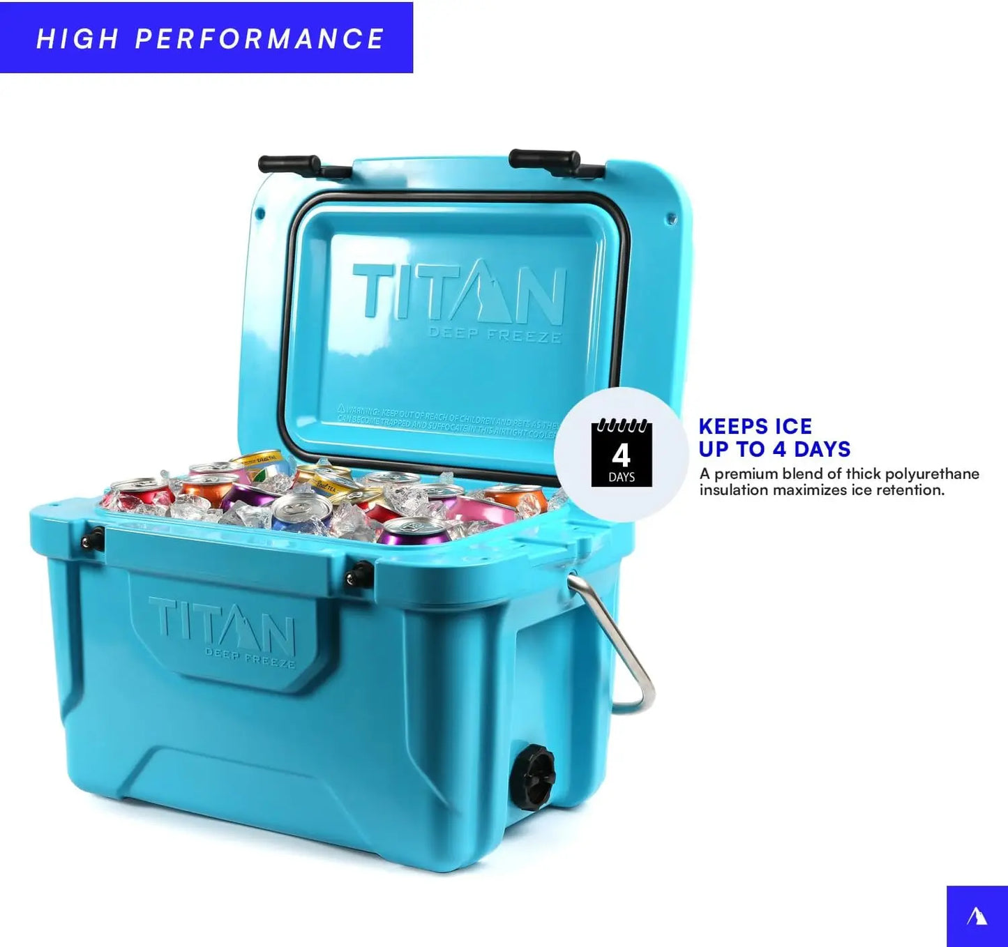 Durable Ice Chest Cooler With Microban Protection For Camping