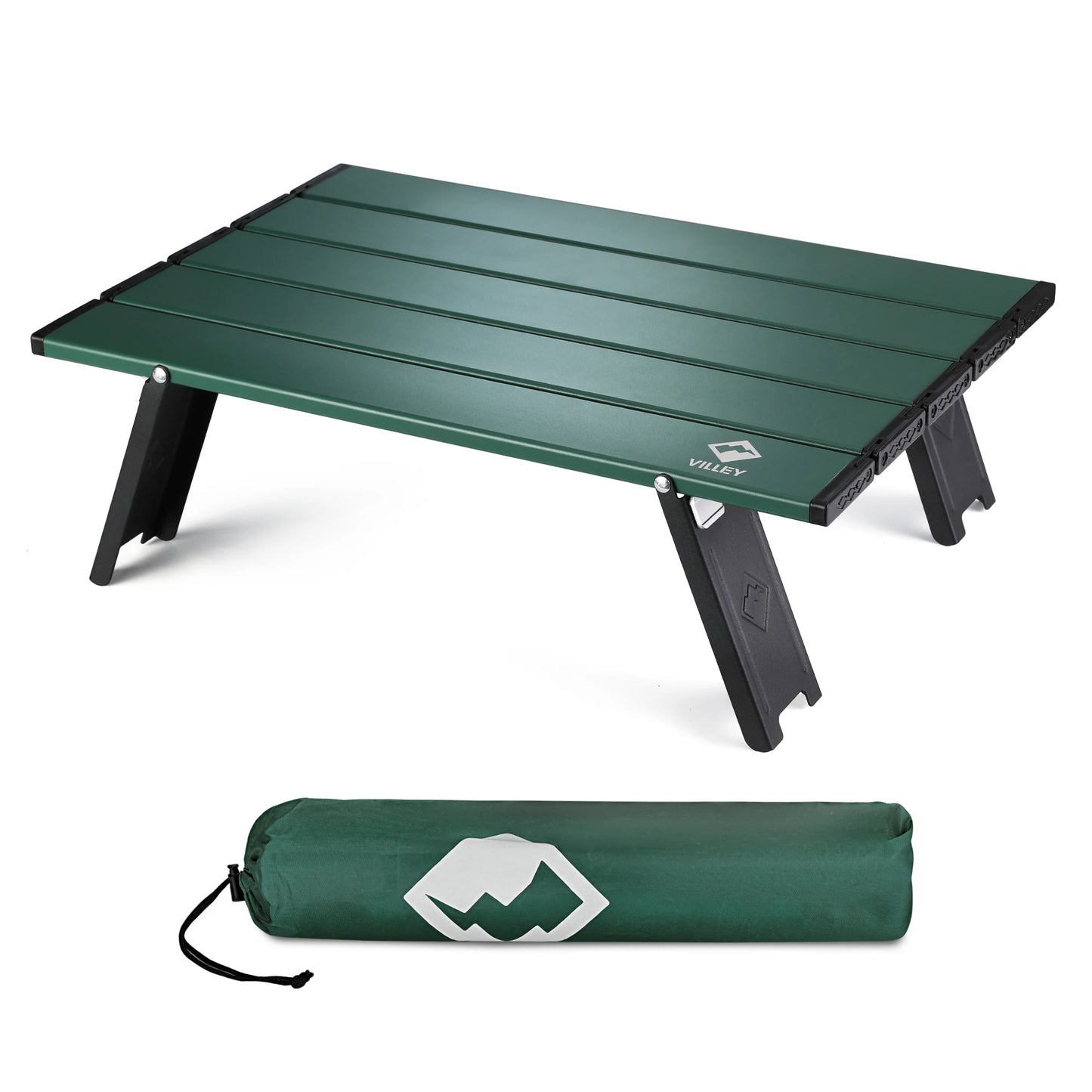 VILLEY Portable Folding Beach Table Ultralight Aluminum Carry Bag