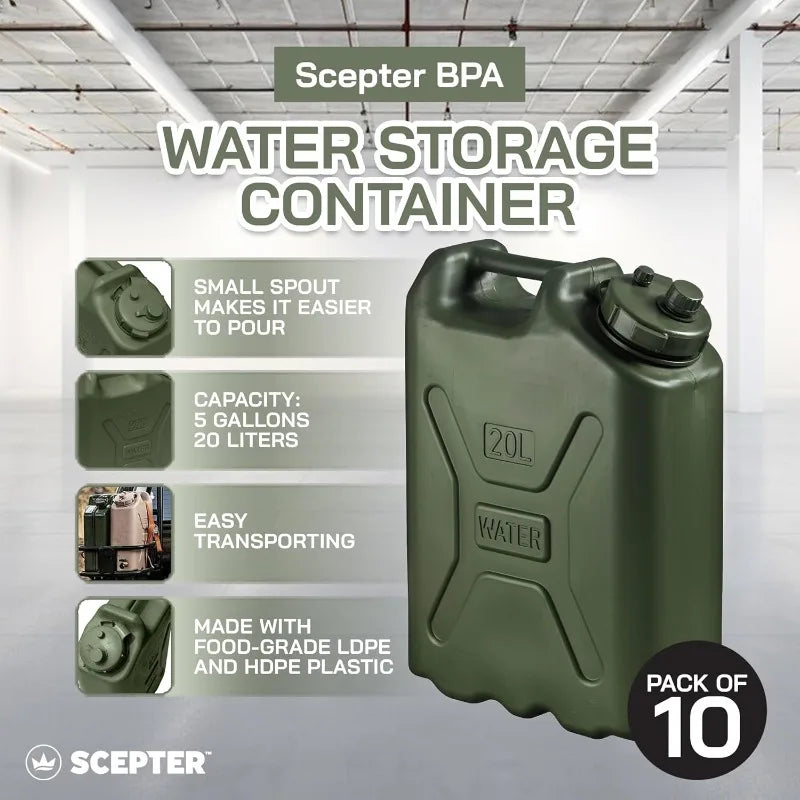 Portable Military Style Plastic Water Container For Camping And Outdoors