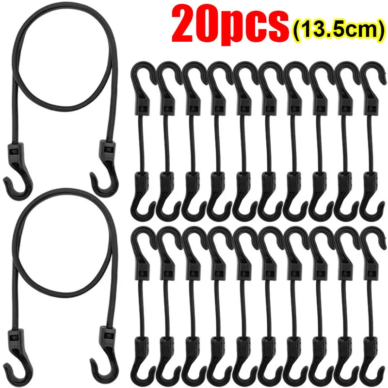 Stretchable Bungee Cord With Hook Nylon Elastic Rope For Camping