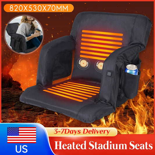 Heated Stadium Seats With Folding Bleacher Chair Back Support