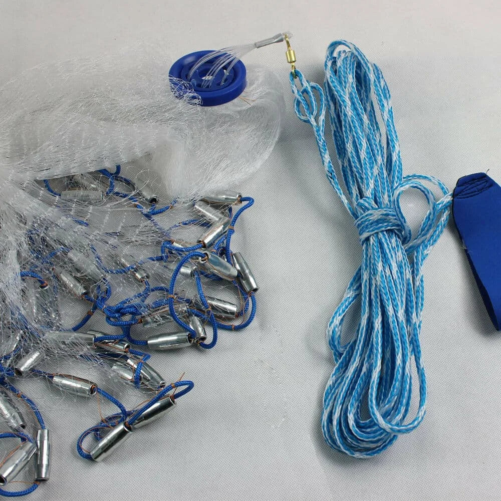 Nylon Monofilament Cast Net With Sinker For Fishing