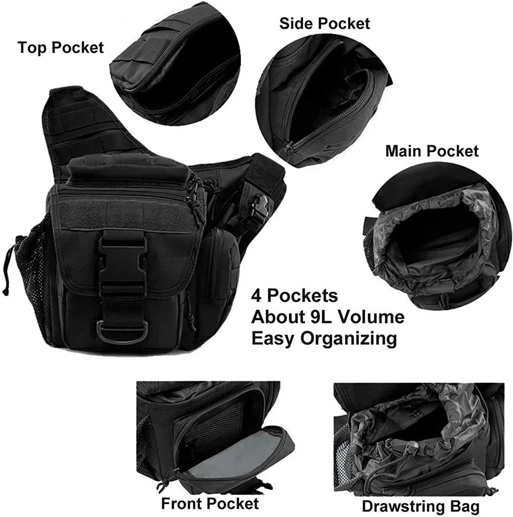Tactical Messenger Shoulder Bag Nylon Outdoor EDC Sling Bag