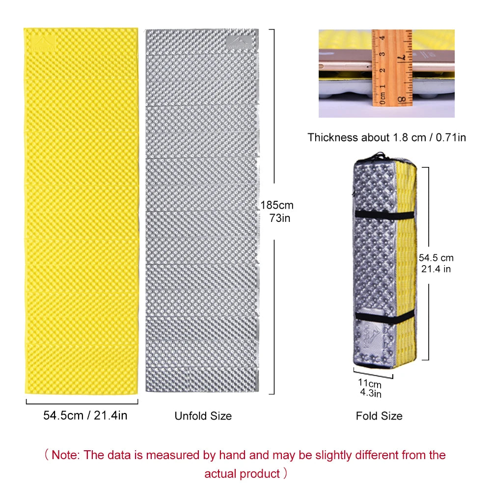 Widesea Camping Mat Portable Sleeping Pad Waterproof Trekking Pad