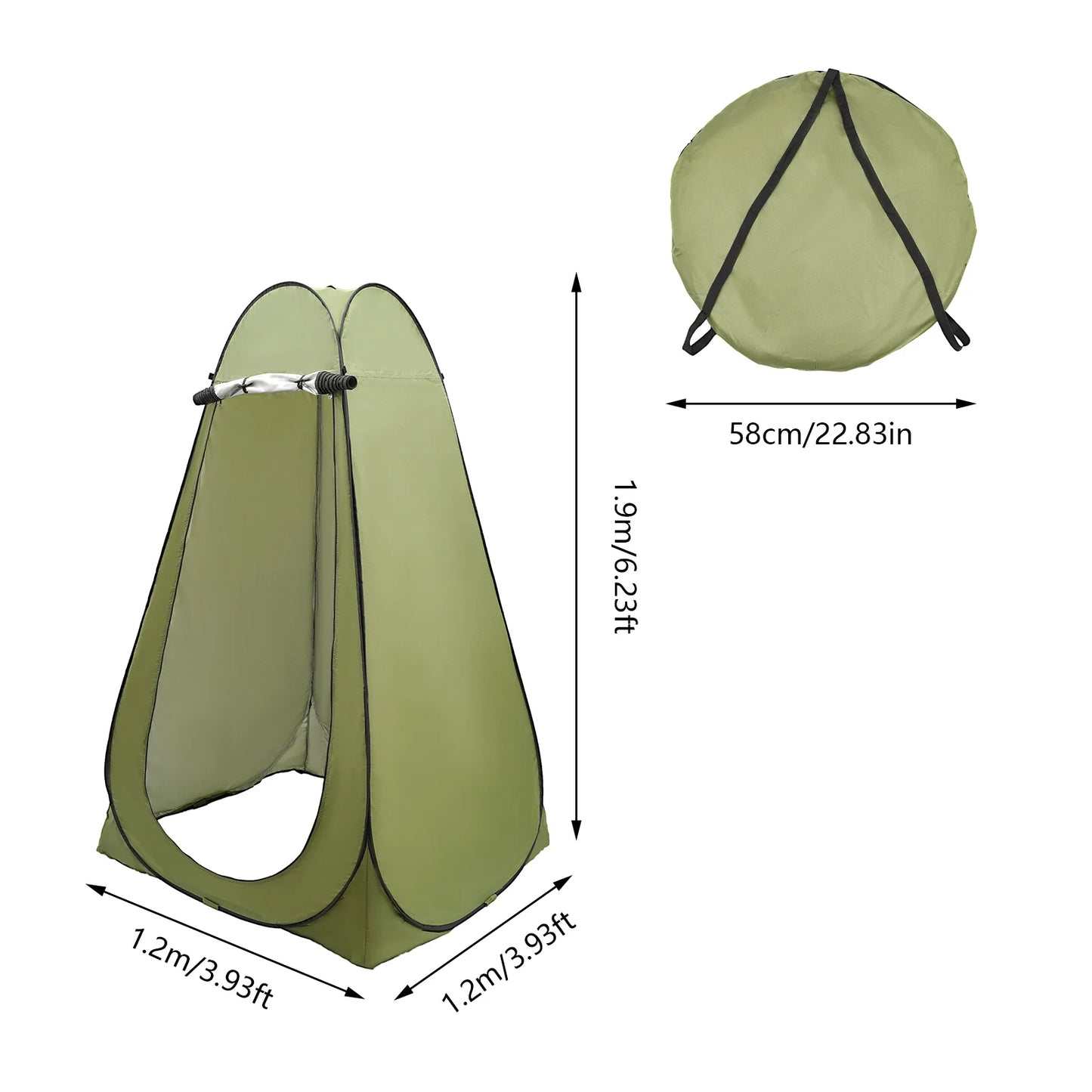 Portable Toilet Tent For Hiking Outdoor Camping Privacy Shelter Waterproof