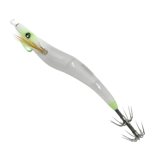 APWIKOGER Luminous Lure Hard Shrimp Bait with Squid Jig Hook