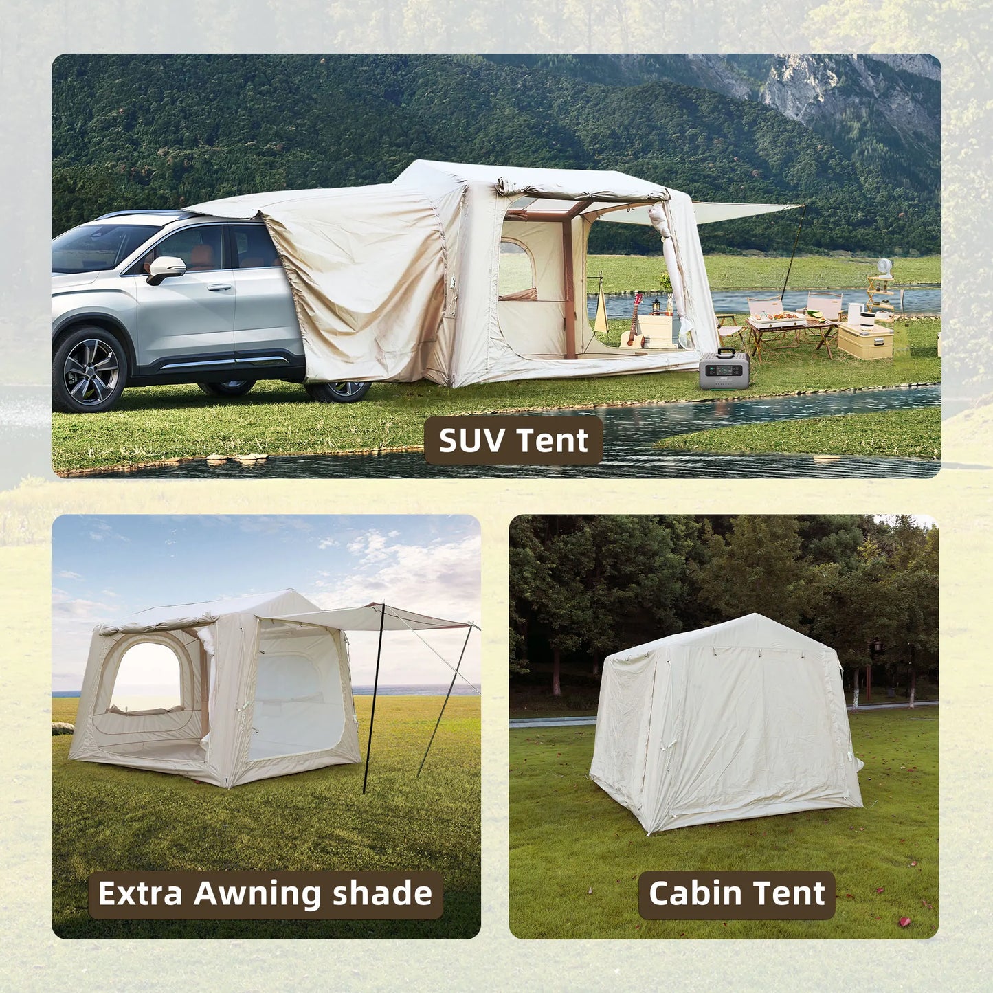 Inflatable Camping Tent Easy Setup Waterproof Air Glamping