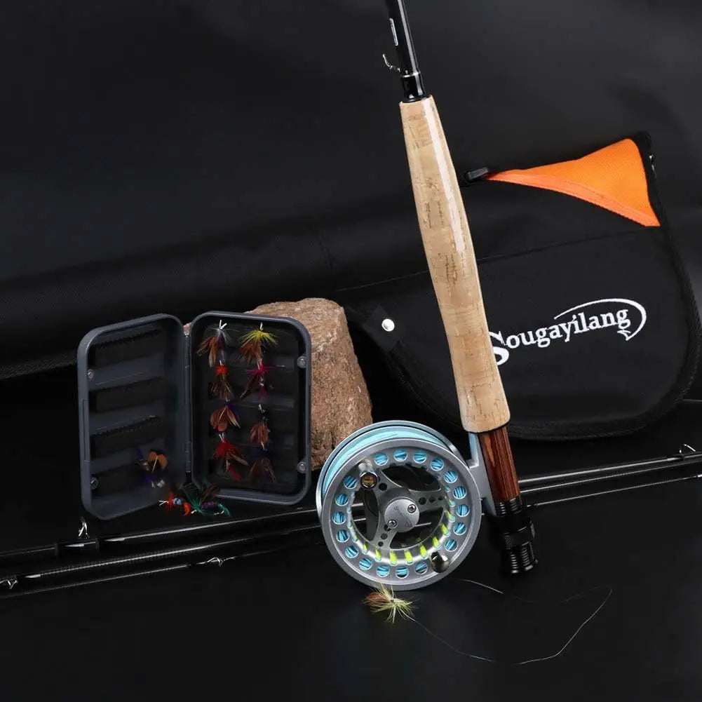 Fly Fishing Rod And Reel Combo Kit Saltwater Freshwater Angling