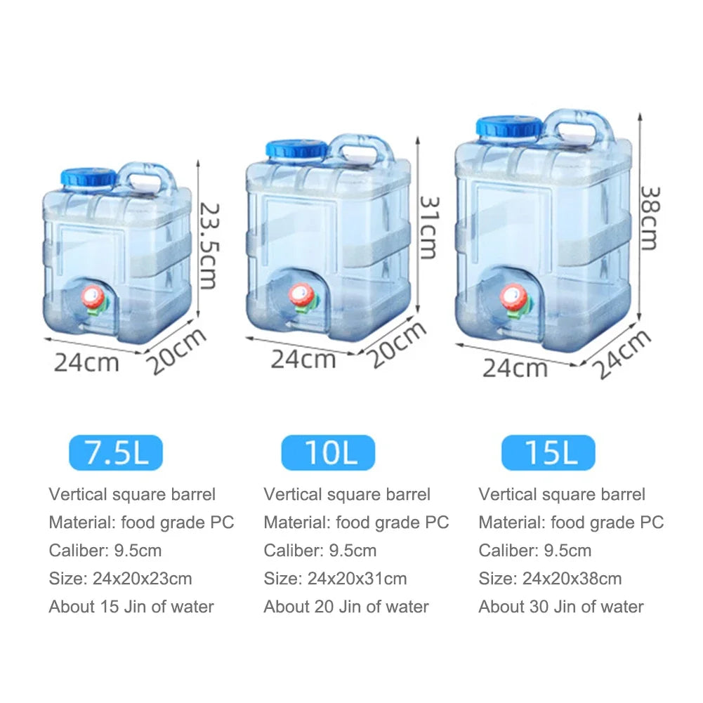 Portable Water Jug With Spigot For Camping And Hiking