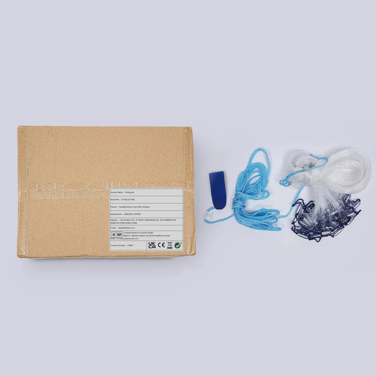 Nylon Monofilament Cast Net With Sinker For Fishing