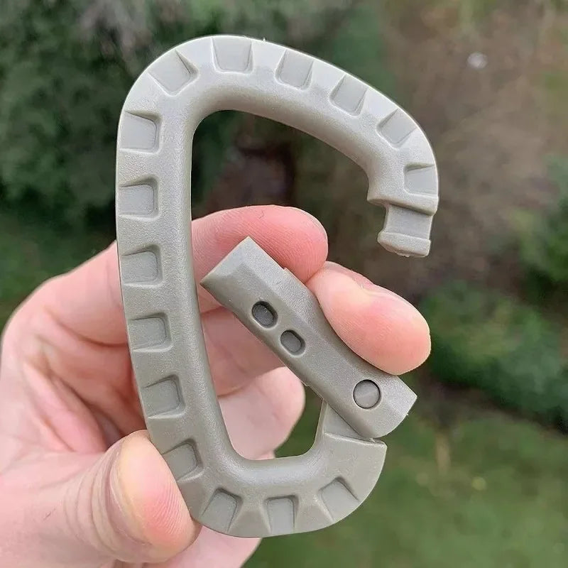 Plastic Carabiner Snap Clip D Ring For Webbing MOLLE Gear