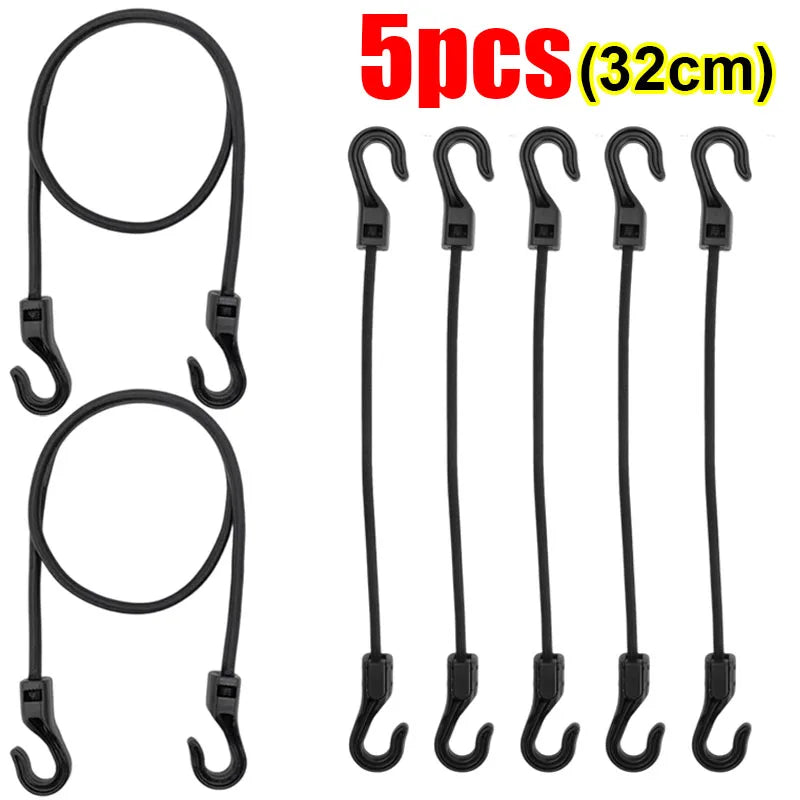Stretchable Bungee Cord With Hook Nylon Elastic Rope For Camping