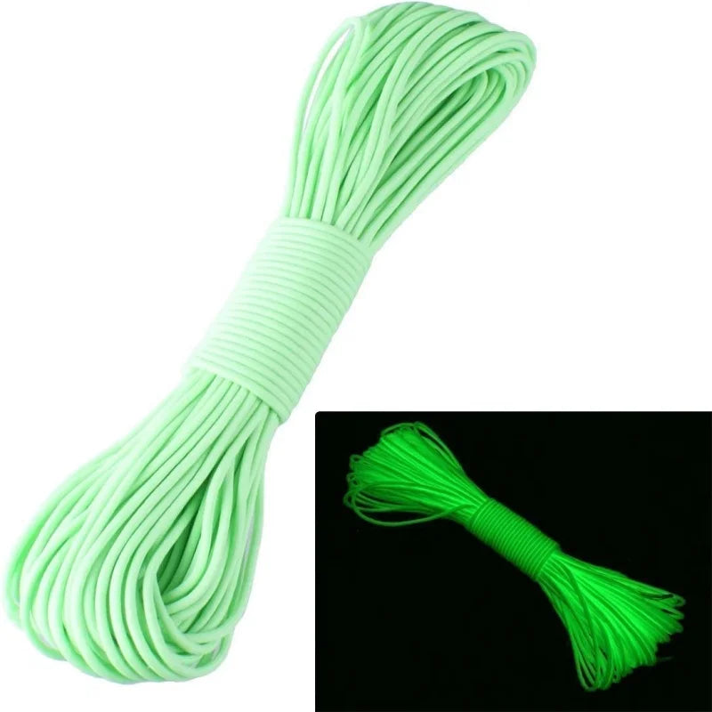 Luminous 9 Strand Nylon Paracord 550 Glow Survival Cord