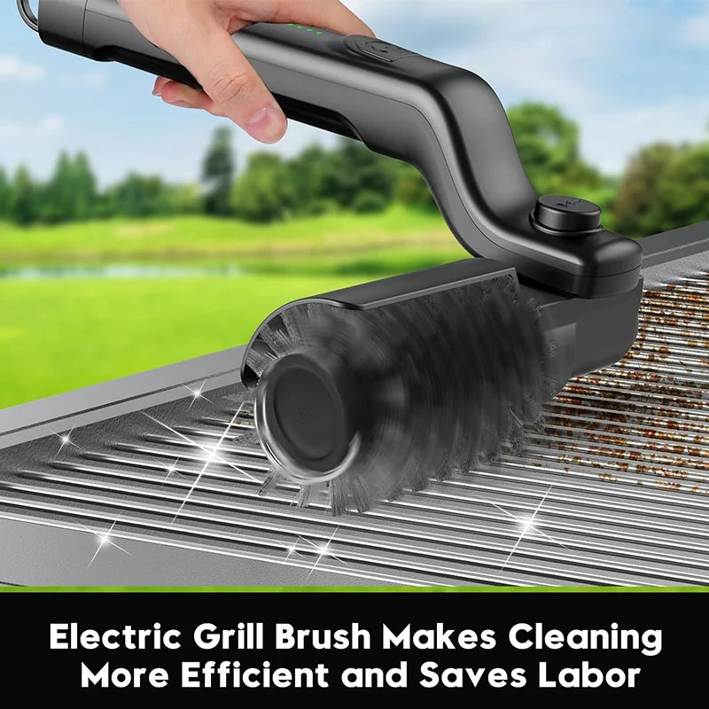 Electric Motorized BBQ Grill Cleaning Brush Stainless Steel