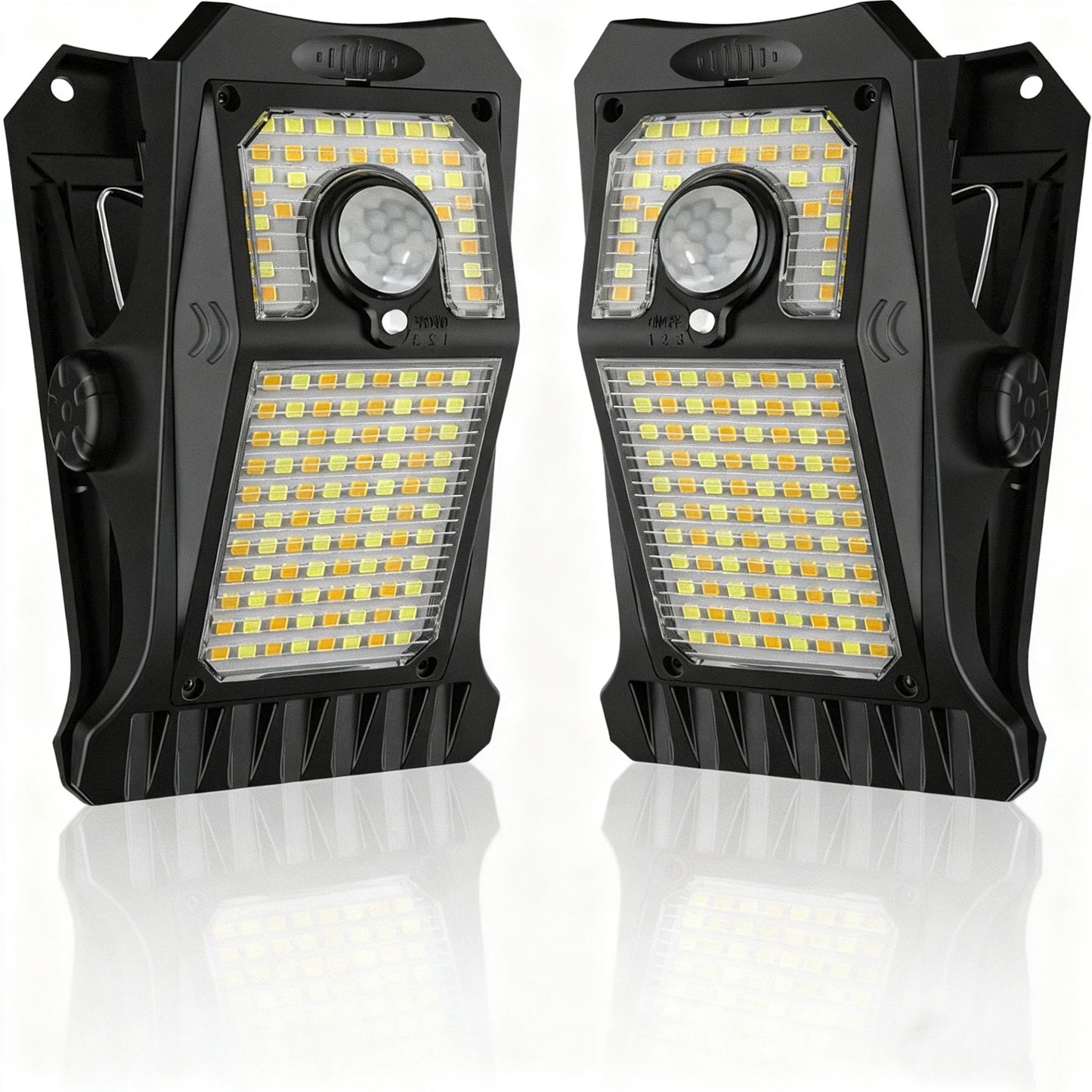 118LED USB Solar Clip Lights With Motion Sensor Remote Control