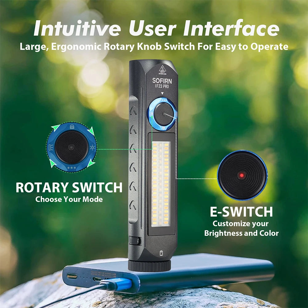 Sofirn IF23 Pro RGB Flashlight 5000lm XHP70B USB C Rechargeable