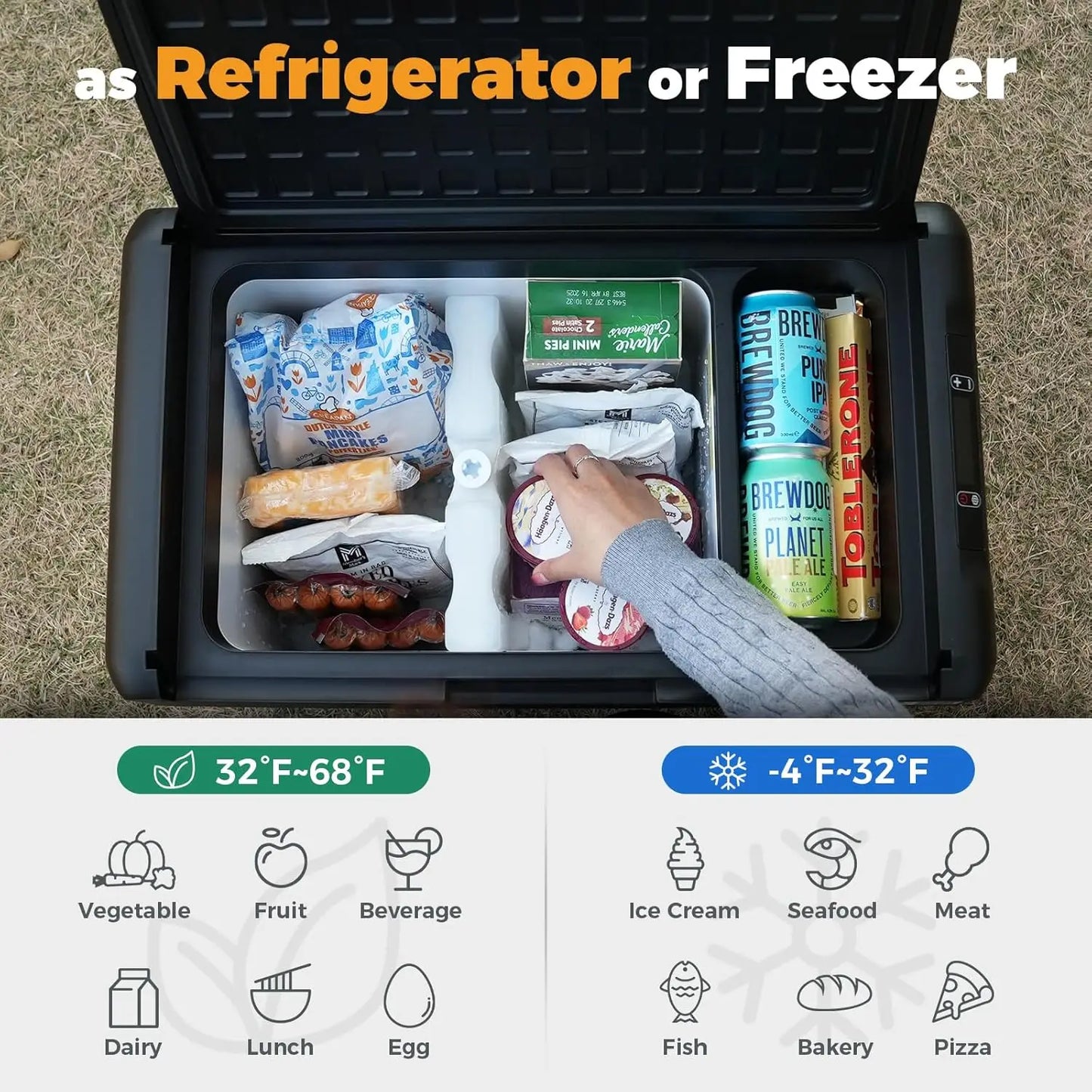 12V Portable Refrigerator for Car Camping and Travel