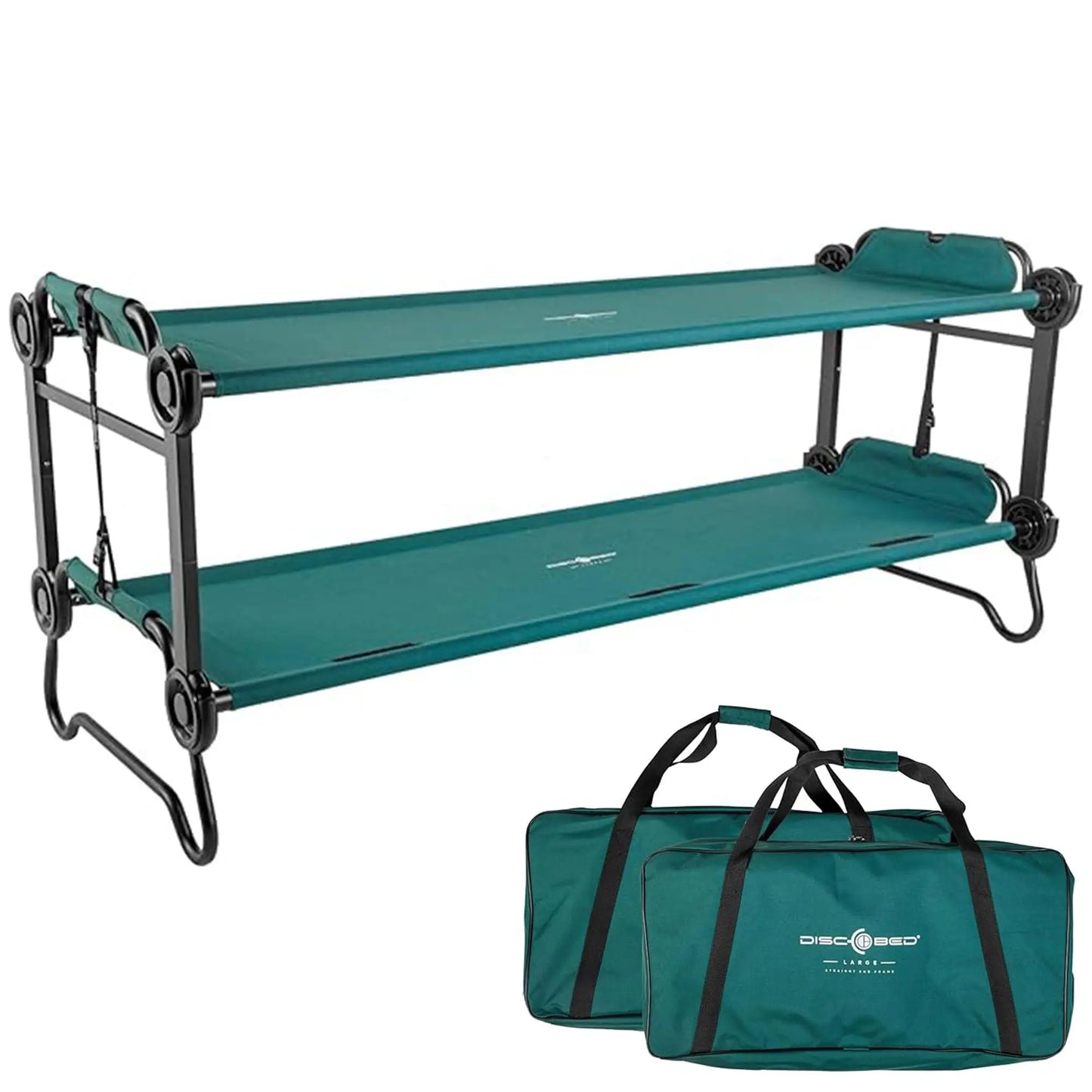 Disc-O-Bed Outdoor Convertible 2 Person Camping Cot Bench System