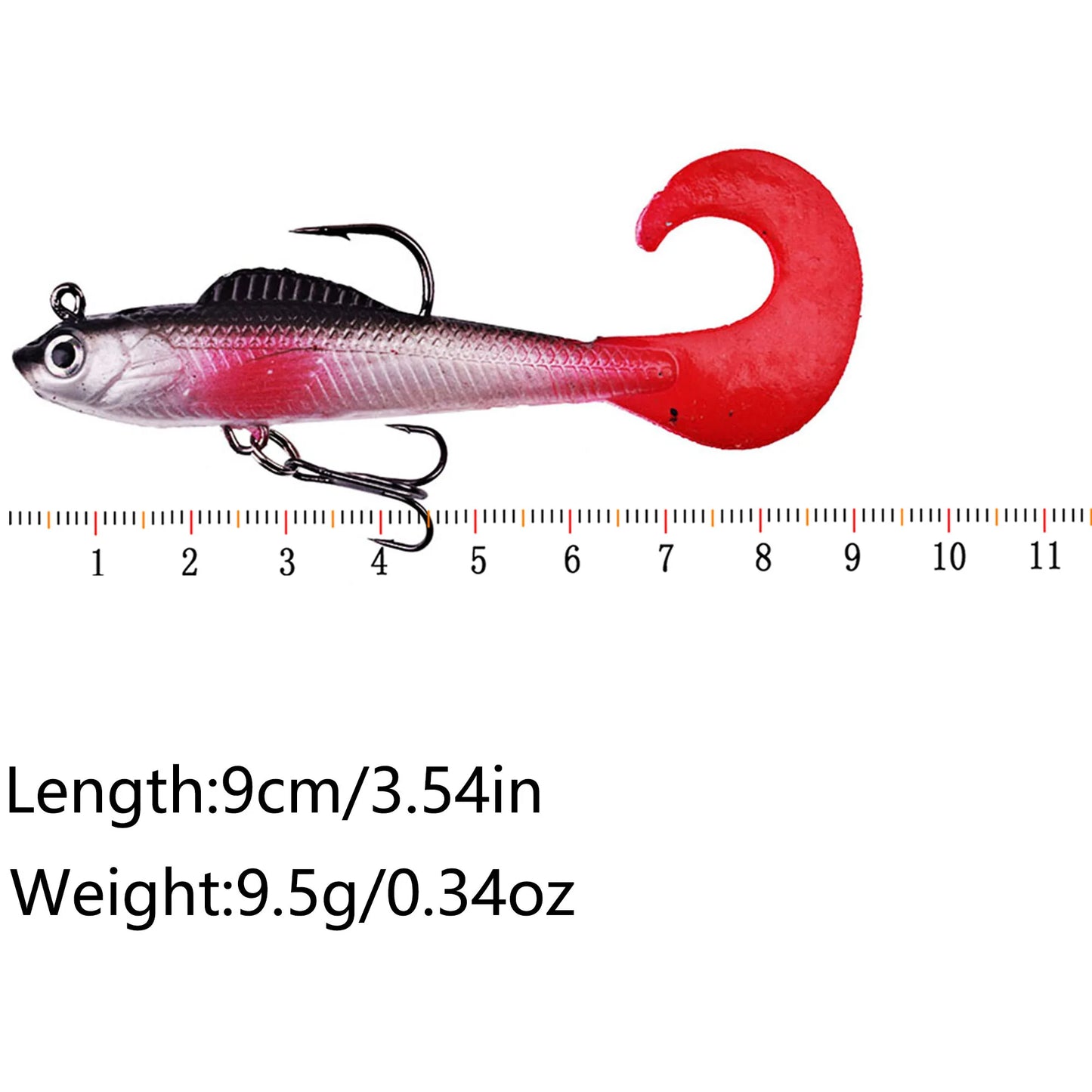 Six Piece Wobblers Soft Silicone Lures for Sea Bass
