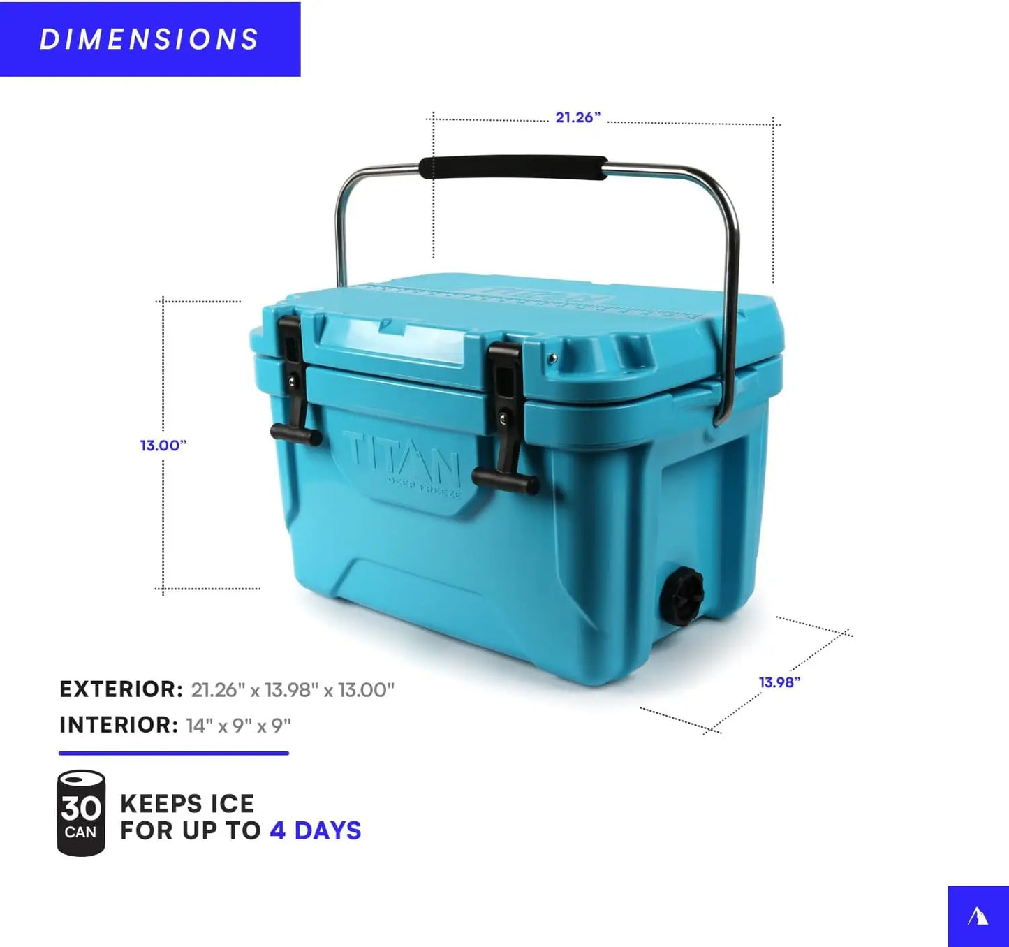 Durable Ice Chest Cooler With Microban Protection For Camping