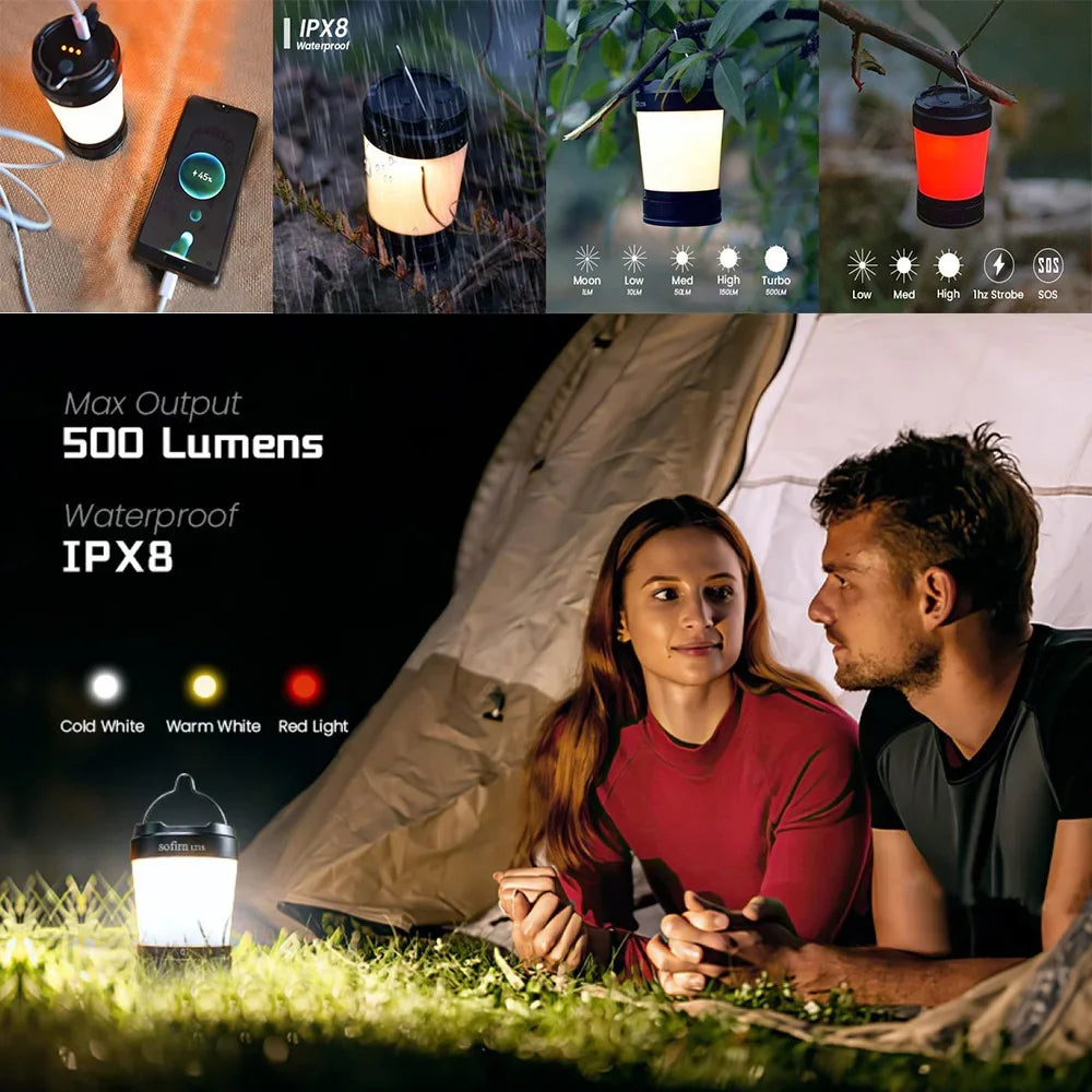 Sofirn LT1S Camping Light USB C 21700 Rechargeable Lantern