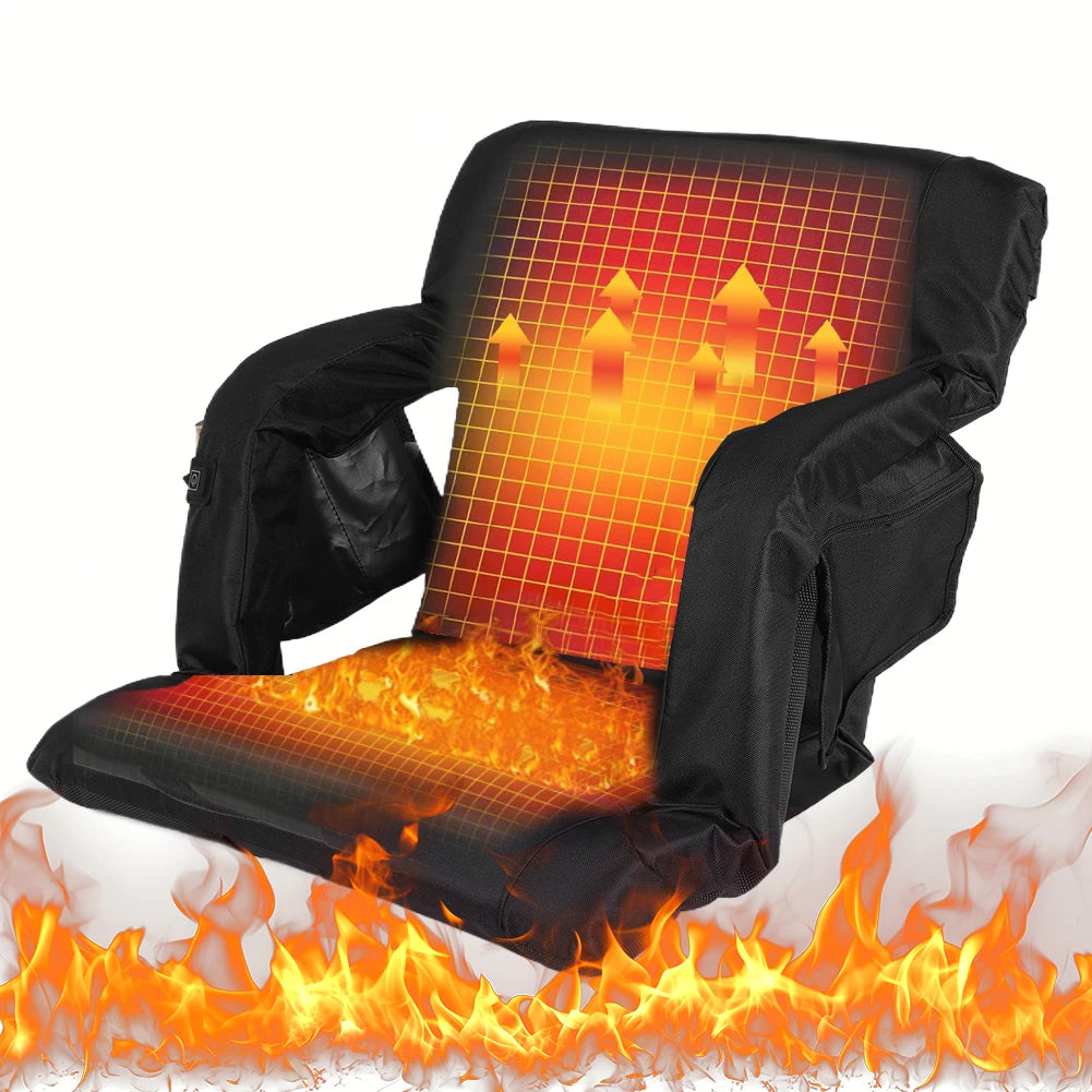 Heated Stadium Seats With Folding Bleacher Chair Back Support